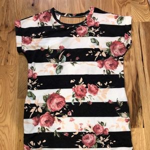 striped floral dress
